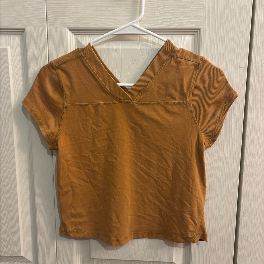 Women's Free People V-Neck Tan Top